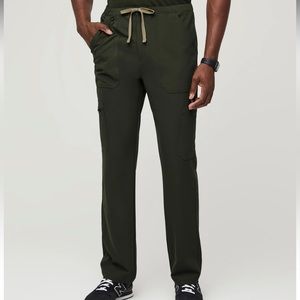 FIGS Dark Moss Cairo Cargo Scrub Pants